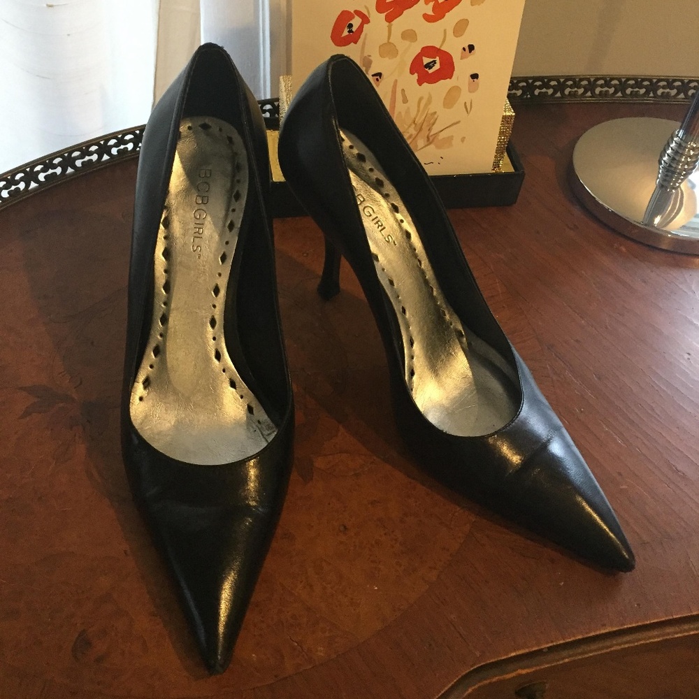 BCBGirls Black Patent Pointed Pumps